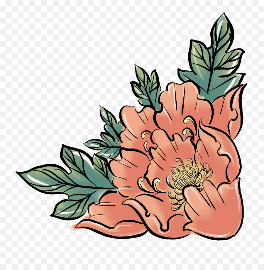 Image Of Peony Sticker - Floral Design Clipart Full Size Emoji,Peonies Clipart
