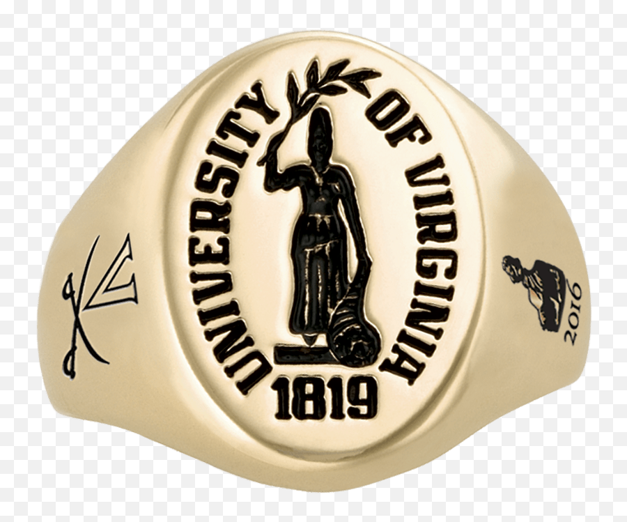 Mens University Of Virginia Class Ring - Badge Emoji,Uva Logo