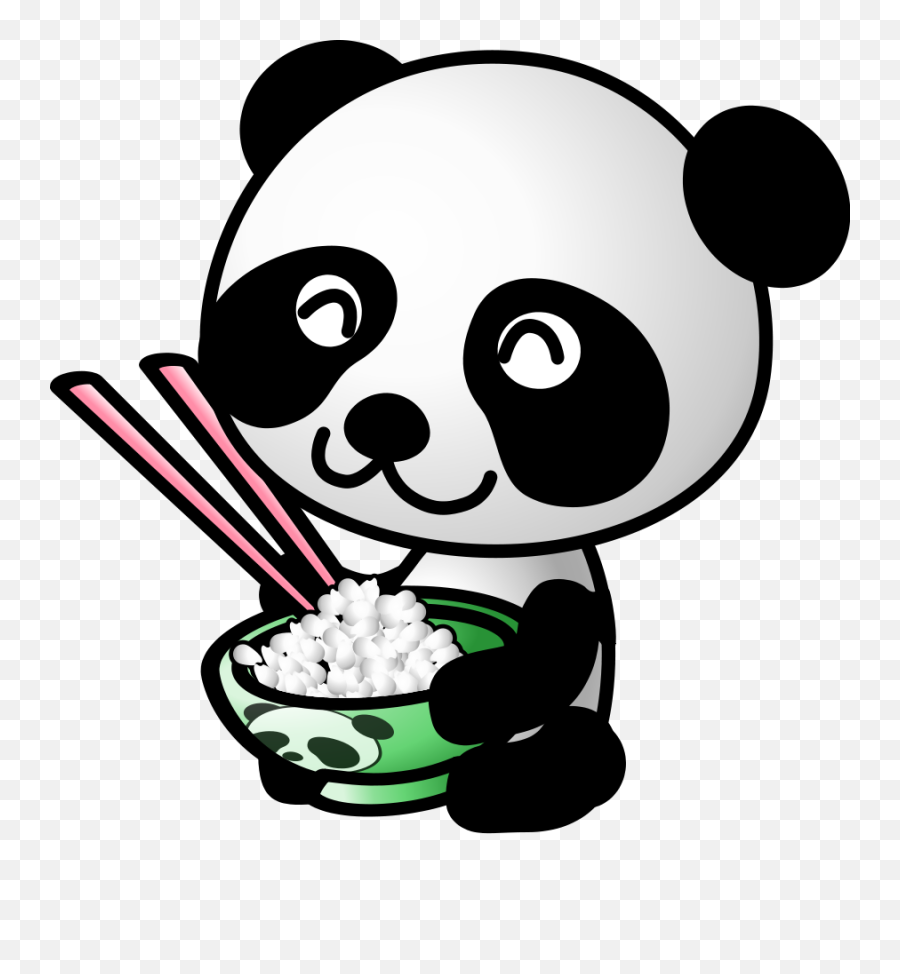 Free Clip Art - Panda Transparent Cartoon Emoji,Rice Clipart