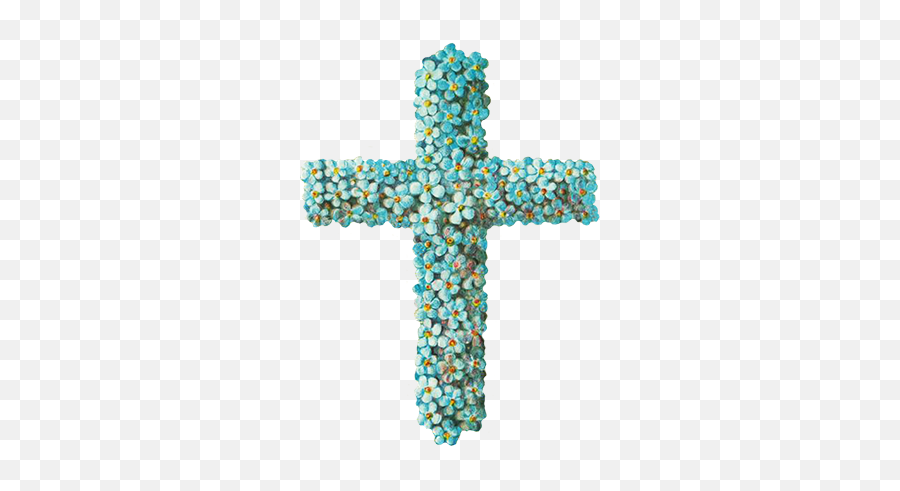 Funny And Cute Easter Clip Art - Christian Cross Emoji,Forget Me Not Flowers Clipart