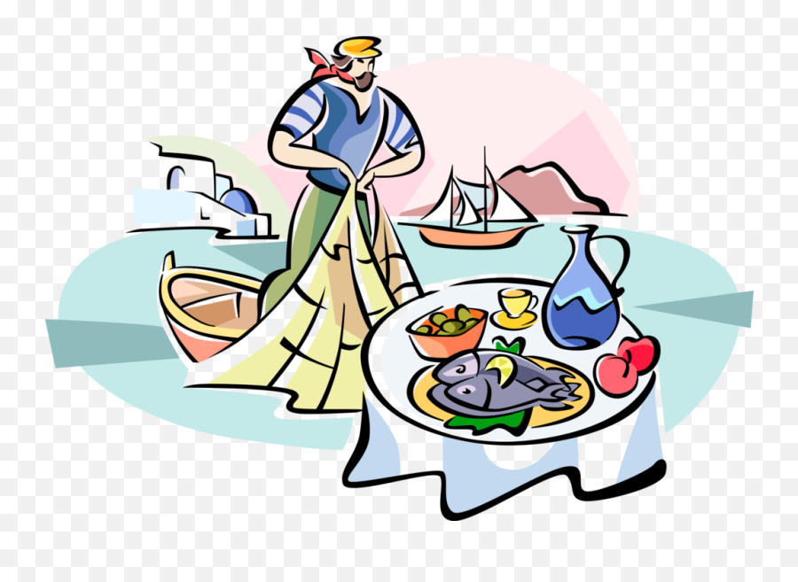 Greek Fisherman With Fishing Clipart - Greece Fisherman Clipart Emoji,Fishing Clipart
