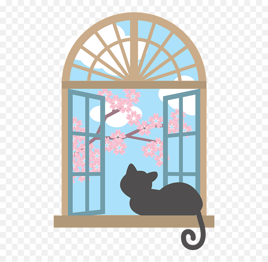 Cat Is Looking Out The Window Clipart - Decorative Emoji,Window Clipart