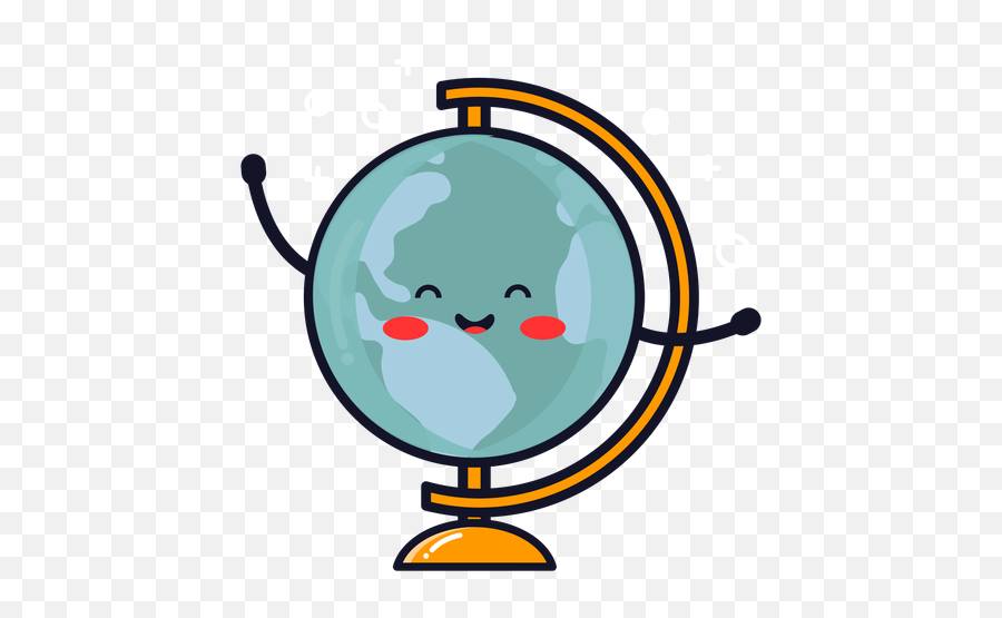 Cute Earth Globe Cartoon - Globe Png Cute Emoji,Transparent Globe