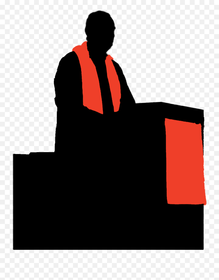Preacher Pastor Sermon Clip Art - Church Preacher Silhouette Emoji,Preacher Clipart