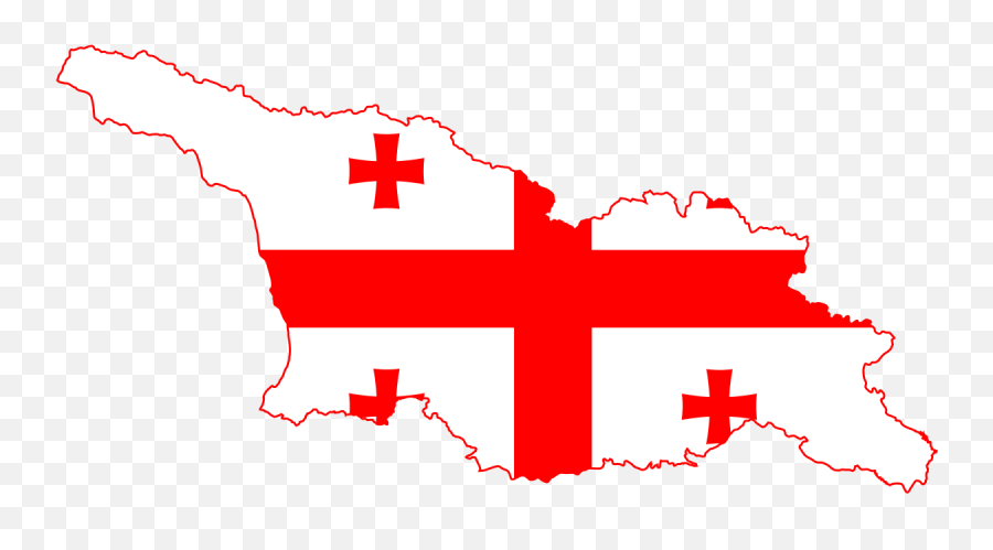 Flag Map Of Georgia - Georgia Flag Map Emoji,Georgia Png