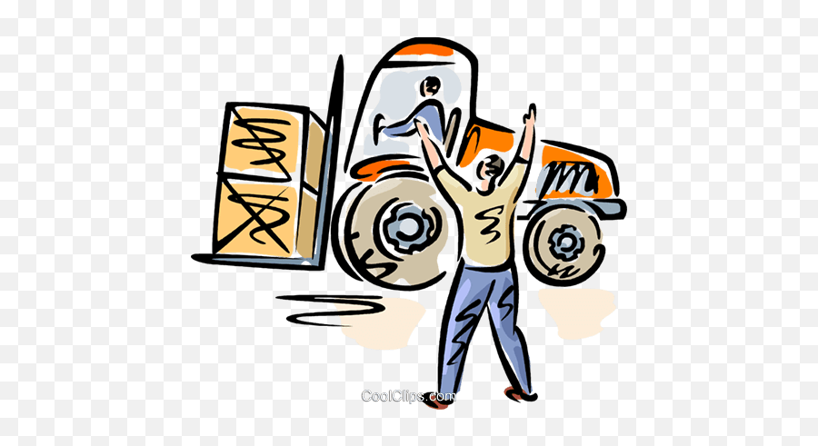 Giving Directions To Fork Lift Operator Emoji,Fork Lift Clipart