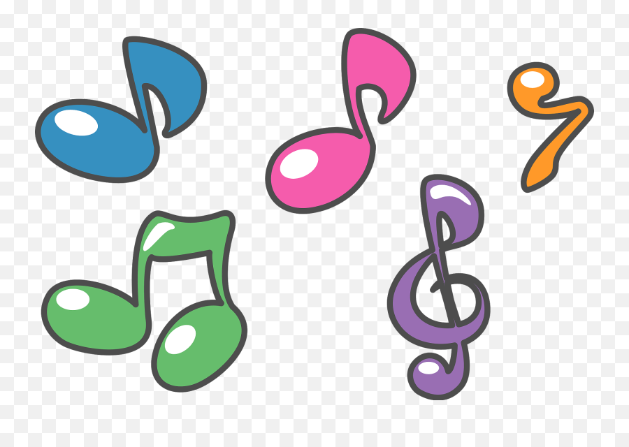 Musical Notes Clipart - Dot Emoji,Music Notes Clipart