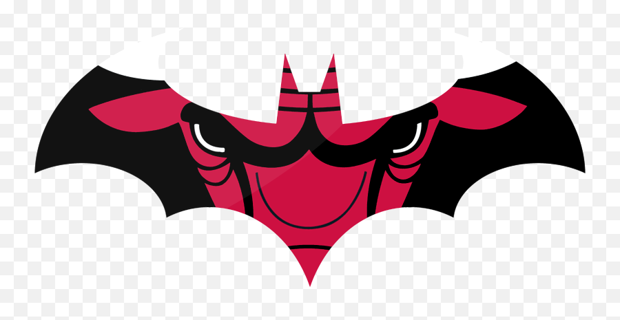 Chicago Bulls Batman Logo Clipart - Drawing Chicago Bulls Logo Emoji,Chicago Bulls Logo