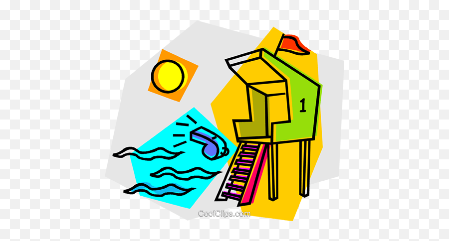 Lifeguard Tower Royalty Free Vector Clip Art Illustration Emoji,Lifeguard Clipart