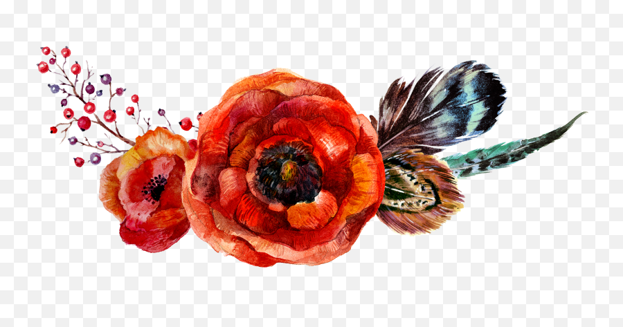 Download Poppy Flowers Flower Watercolor - Watercolor Emoji,Poppy Flower Png