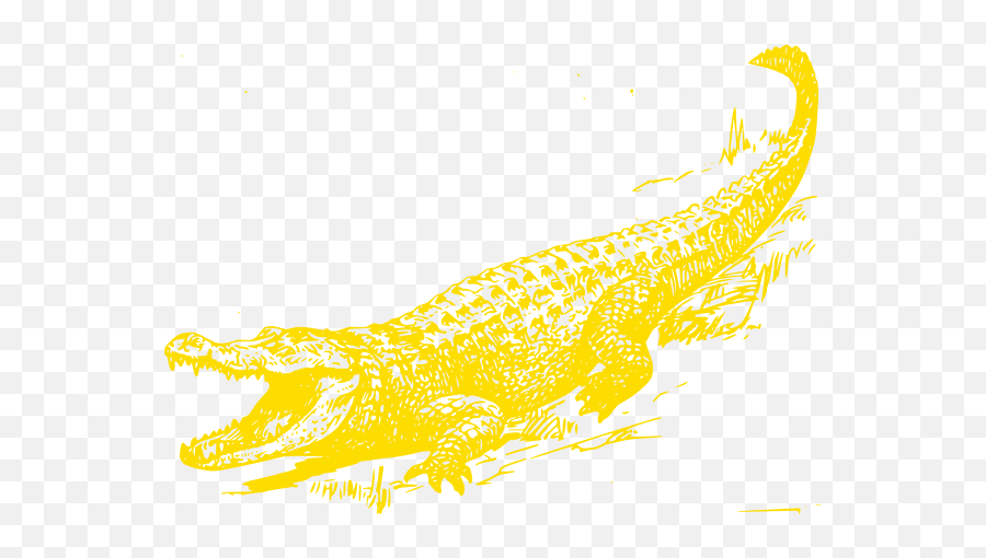 Yellow Alligator Clip Art At Clkercom - Vector Clip Art Emoji,Aligator Clipart