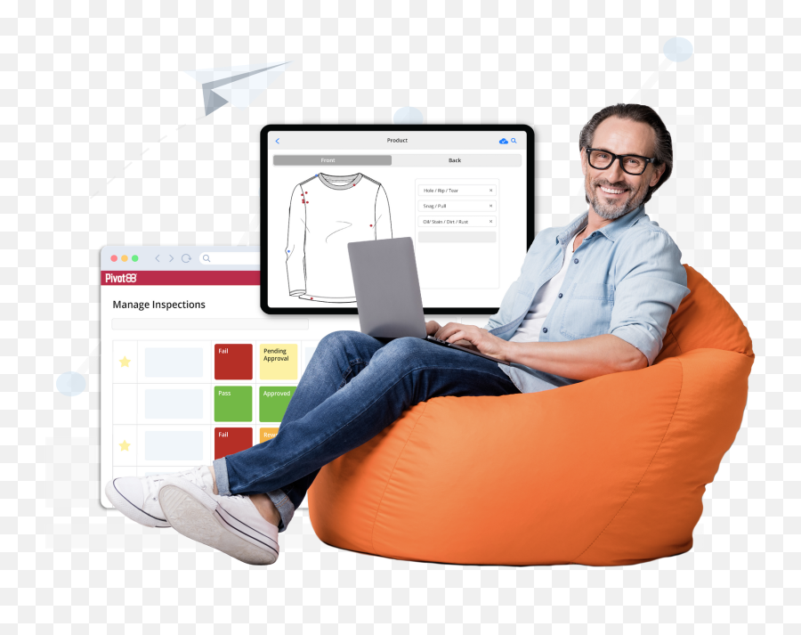 Quality U0026 Compliance Software Enabling 360 Supply Chain Emoji,Person Sitting Back Png