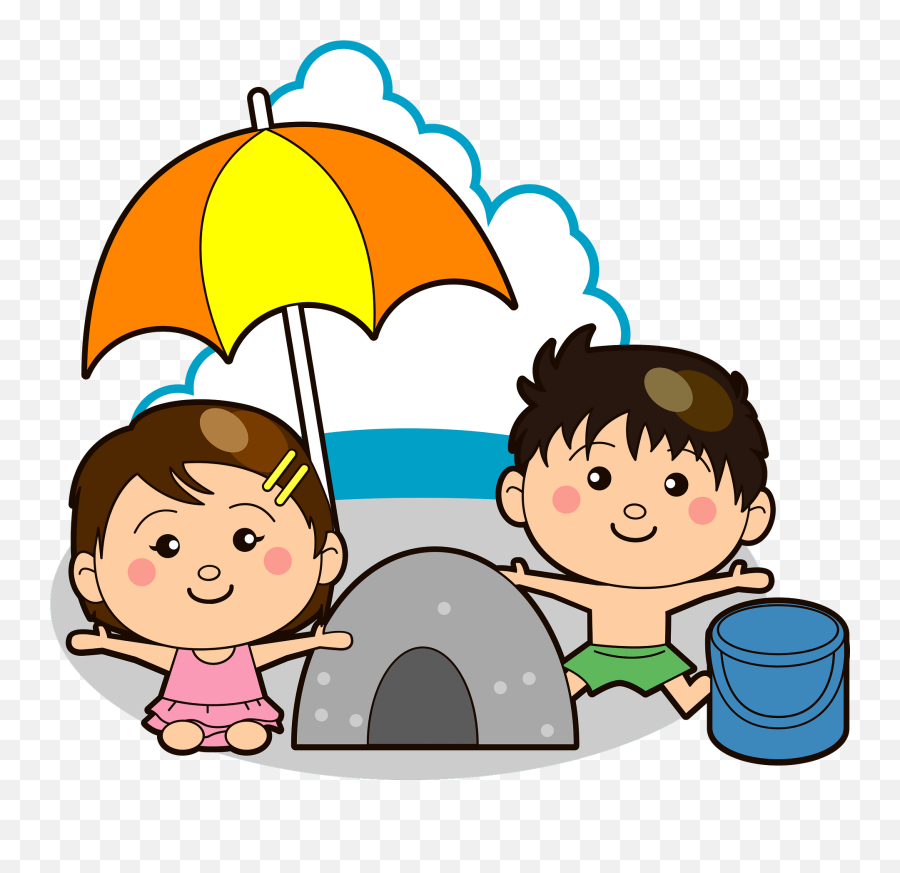 Children Are Playing In The Sand Clipart Free Download - Sharing Emoji,Play Clipart