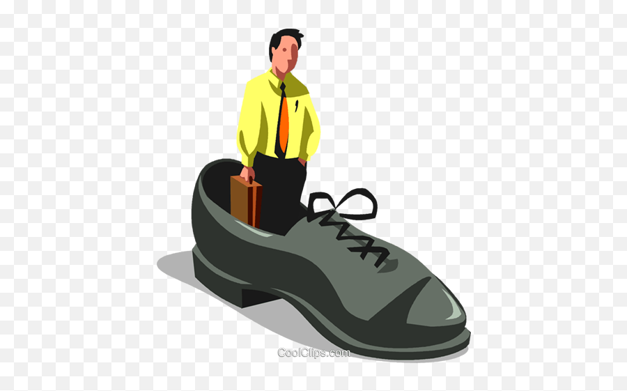 Man Standing In A Shoe Royalty Free Vector Clip Art Emoji,Free Lace Clipart