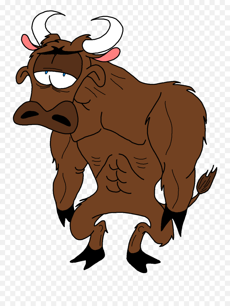 Bull Clipart Buffalo - Cartoon Clipart Yak Emoji,Bull Clipart