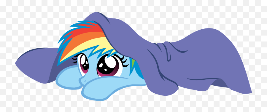 Rainbow Dash Filly Sleeping - Cute Rainbow Dash Png Transparent Emoji,Blanket Clipart