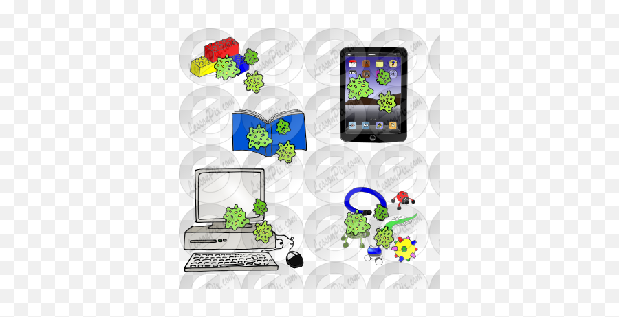 Germs On Favorite Things Picture For Classroom Therapy Use - Technology Applications Emoji,Germs Clipart