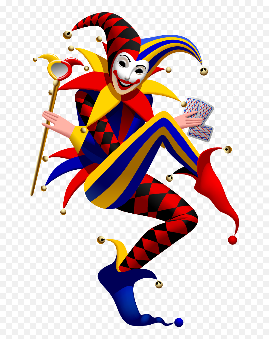 Download Funny Spades Clown Joker Vector Suit Playing - Playing Card Joker Png Emoji,Joker Clipart