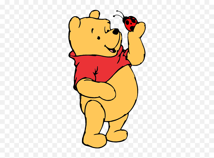 Winniethepooh Greeting A Ladybug Winnie The Pooh Pictures - Winnie The Pooh With A Ladybug Emoji,Classic Winnie The Pooh Clipart