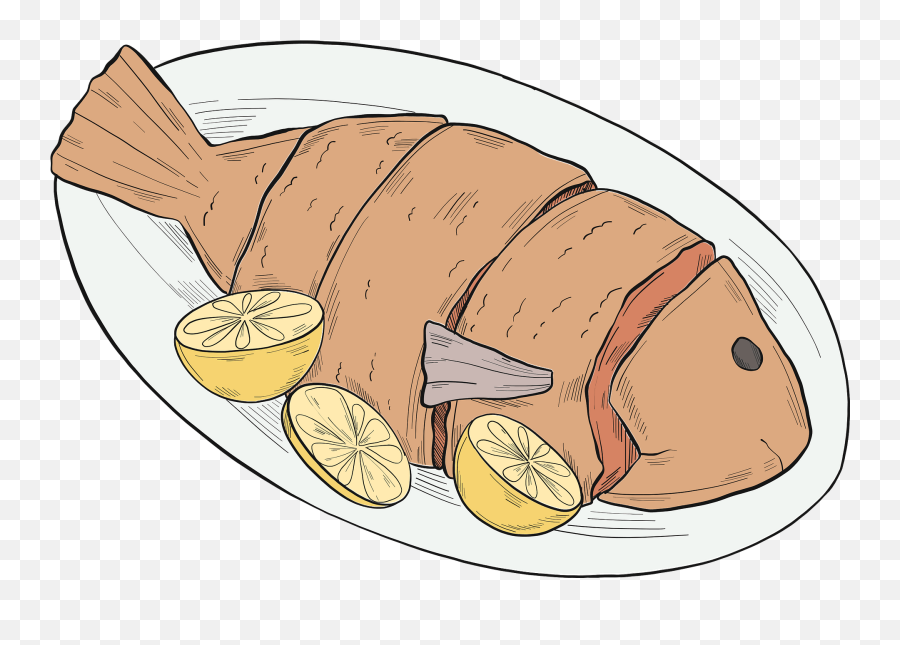 Grilled Fish Clipart - Clip Art Grilled Fish Emoji,Fish Clipart