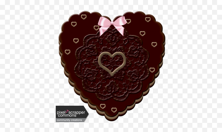 Chocolate Candy 3d Heart Graphic By Julie Stiltner Pixel - Decorative Emoji,3d Heart Png