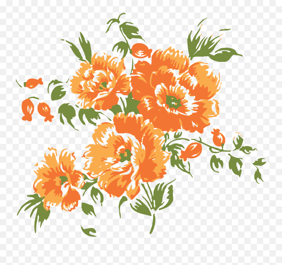 Flower Orange Blossom Clip Art Emoji,Orange Flowers Png