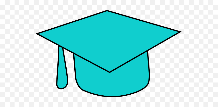 Teal Grad Cap Clip Art At Clkercom - Vector Clip Art Online Turquoise Graduation Cap Clipart Emoji,Graduation Hat Clipart