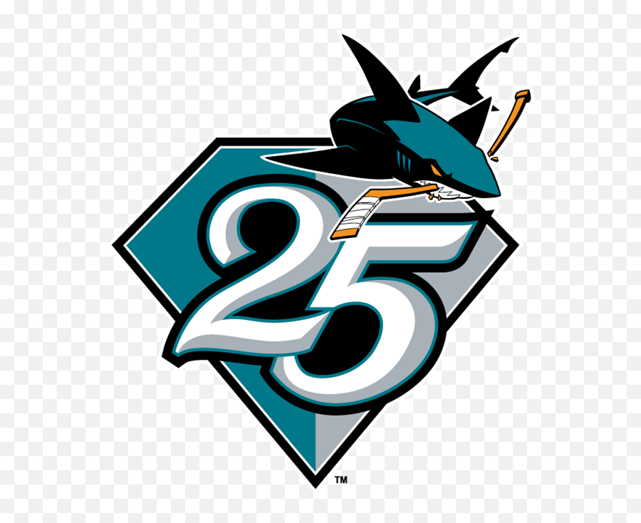 San Jose Sharks 25th Logo Transparent Emoji,San Jose Sharks Logo Png