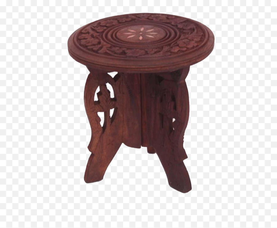 Download Antique Wooden Table - End Table Full Size Png Emoji,Wooden Table Png