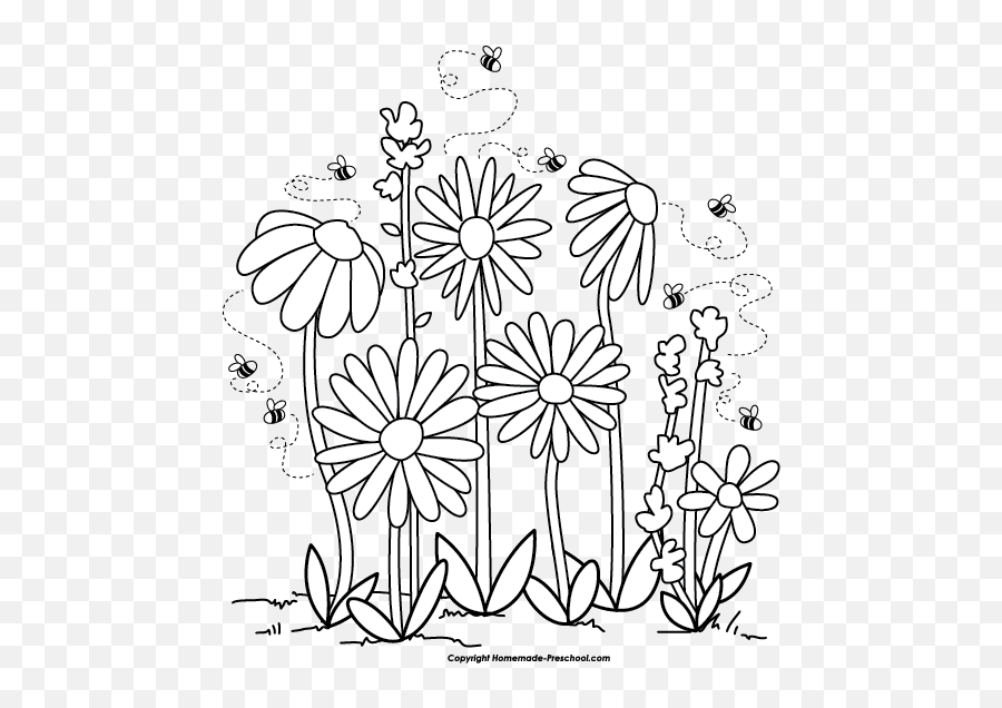 Free Bee Clipart - Bee And Flower Clipart Black And White Emoji,Bumblebee Clipart