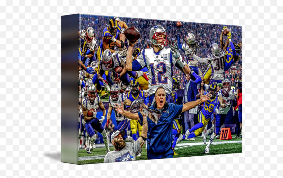 New England Patriots Super Bowl Champions Tom Brad By Emoji,New England Patriots Png