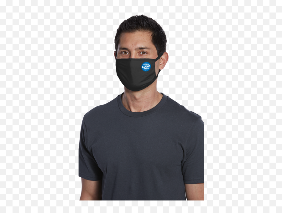Branded Logo Face Covering - Threeply 100 Cotton Jersey Face Mask For Adult Emoji,Logo Face