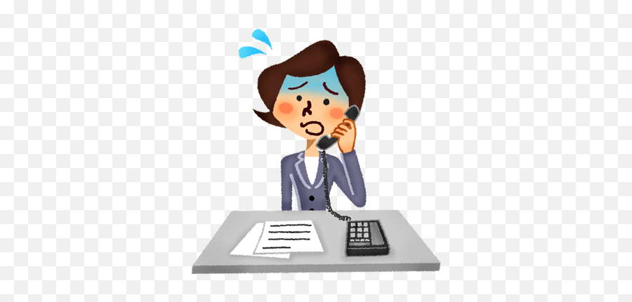 Panicked Businesswoman Talking On The Phone - Telephone Emoji,Talking On Phone Clipart