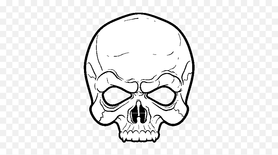 Skull Mask Coloring Page - Coloringcrewcom Emoji,Skull Mask Png