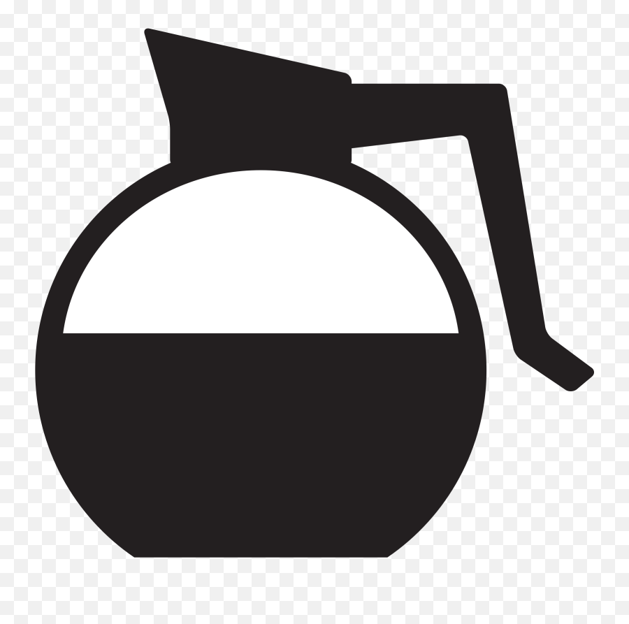 Coffee Clipart Symbol Png - Coffee Pot Clip Art 2400x2276 Silhouette Coffee Pot Clip Art Emoji,Pot Clipart