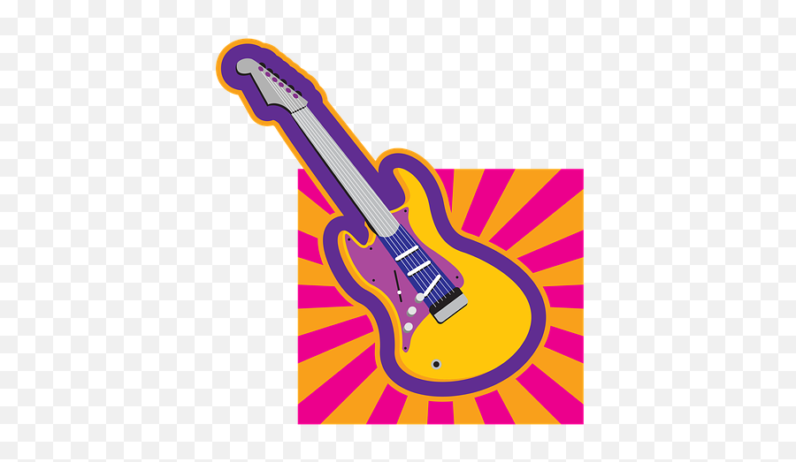 Free Guitar Clip Art Transparent Download Free Clip Art - Retro Guitar Clipart Emoji,Guitar Clipart