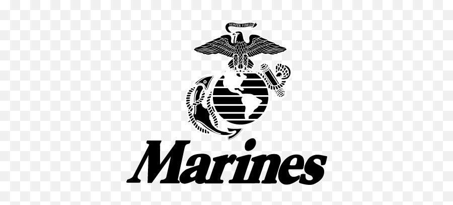 Free Usmc Logo Black And White - Usmc Marines Logo Emoji,Usmc Logo