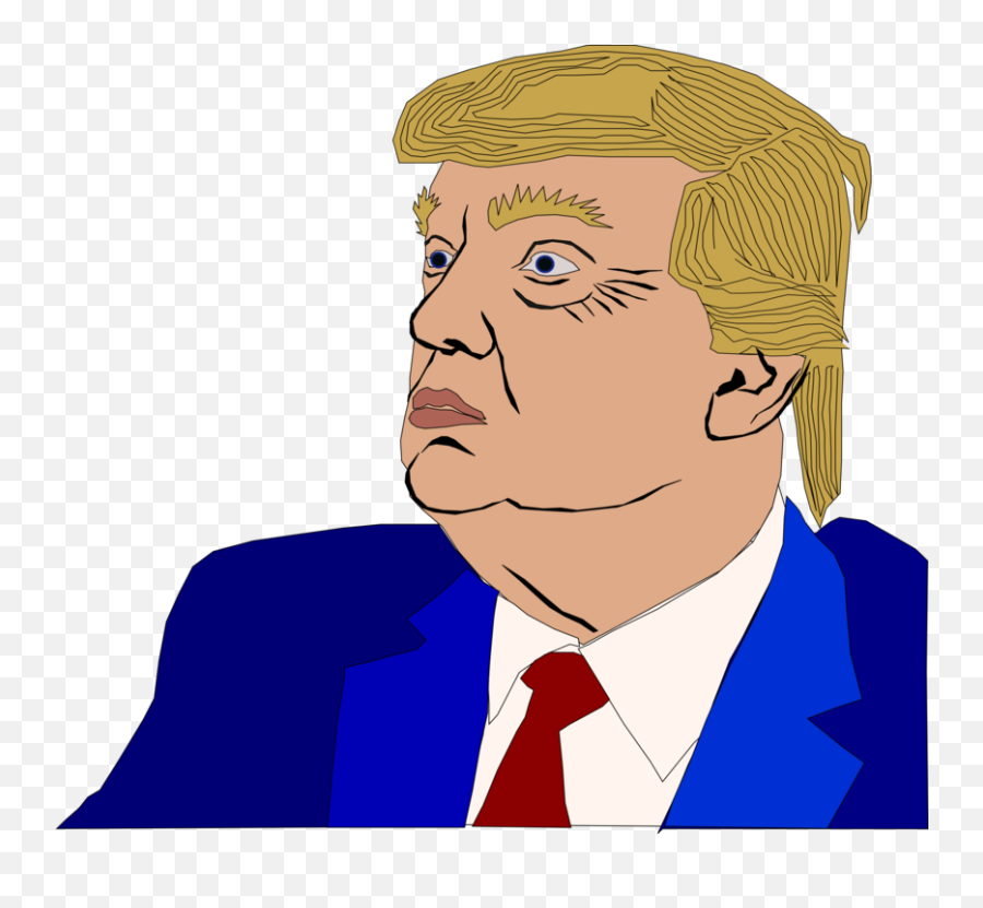 Download Donald Trump Clip Art Crazy Caricature Cartoon Line - Dessin De Donald Trump Emoji,Donald Trump Clipart