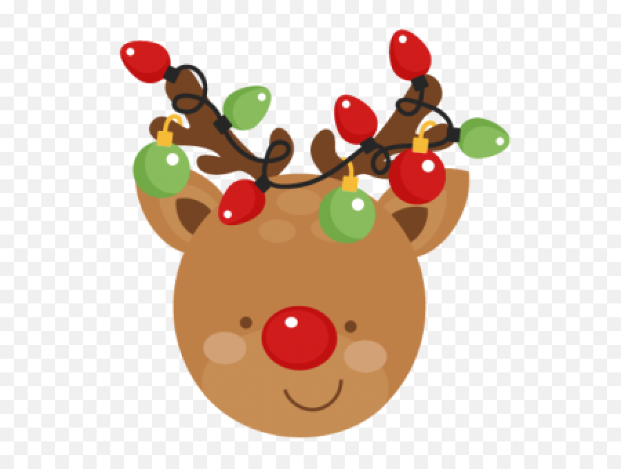 Cute Christmas Reindeer Clipart - Cute Christmas Clipart Reindeer Emoji,Reindeer Clipart