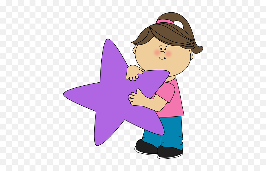 Star Clipart Star Images Clip Art - Girl Holding Star Clipart Emoji,Star Clipart