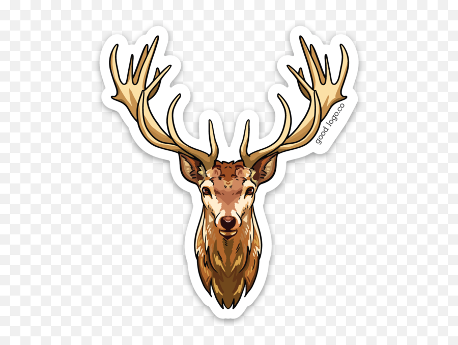 Hunting Stickers From Good Logoco - Decorative Emoji,Deer Head Logo