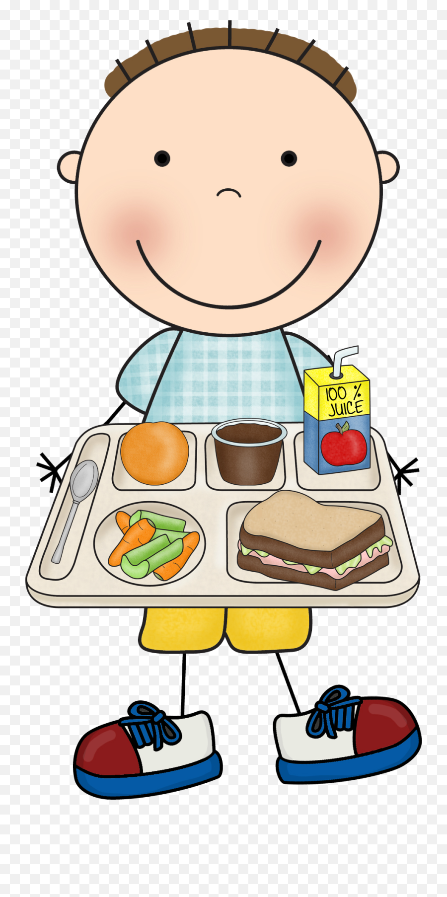 For Parents Image Of Lunch Kid - Kid School Lunch Clipart Emoji,School Lunch Clipart
