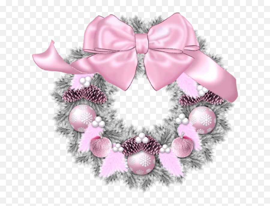 Pin By Cavell Feltham Woodland On Christmas Assorted Pink - Transparent Pink Christmas Wreath Emoji,Advent Wreath Clipart