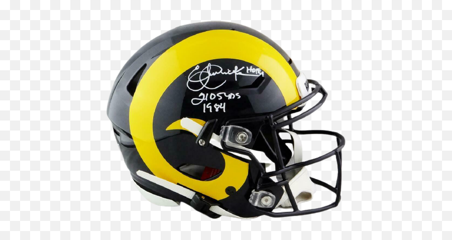 Eric Dickerson Los Angeles Rams Signed - Revolution Helmets Emoji,New L.a.rams Logo
