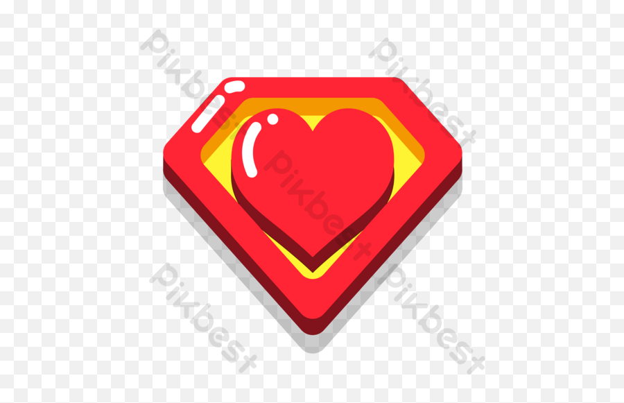 Superman Logo With Heart - Heart Superman Emoji,Superman Logo Fonts
