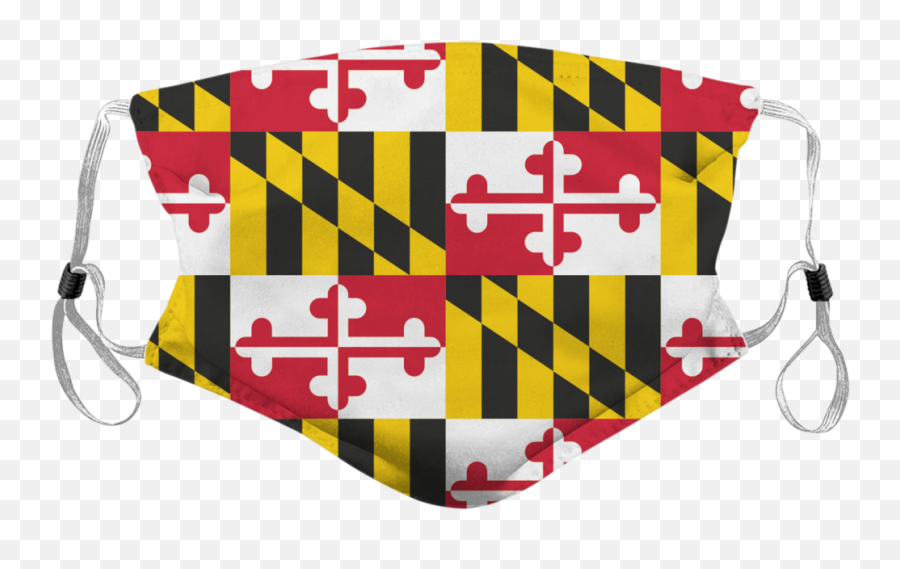 Maryland Flag Face Mask - Maryland Flag Mask Emoji,Maryland Flag Png