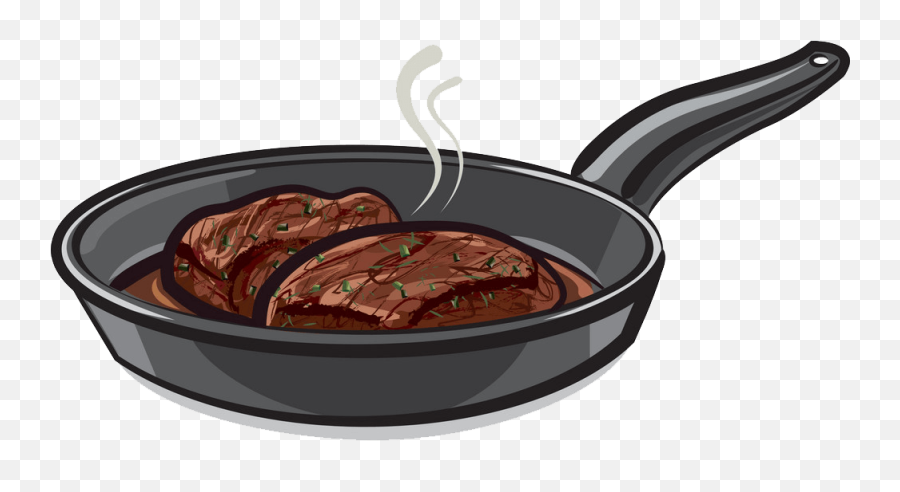 Roasted Steak Clipart Transparent - Pan Emoji,Steak Clipart