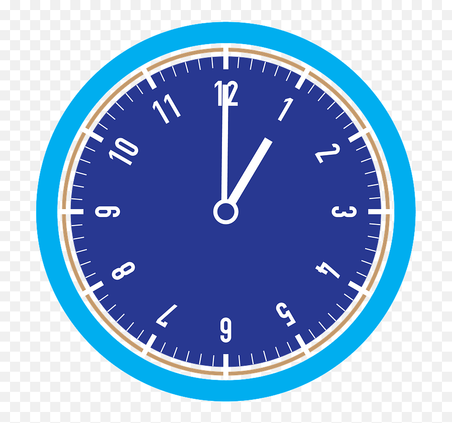 Blue Clock Clipart - Solid Emoji,Clock Clipart