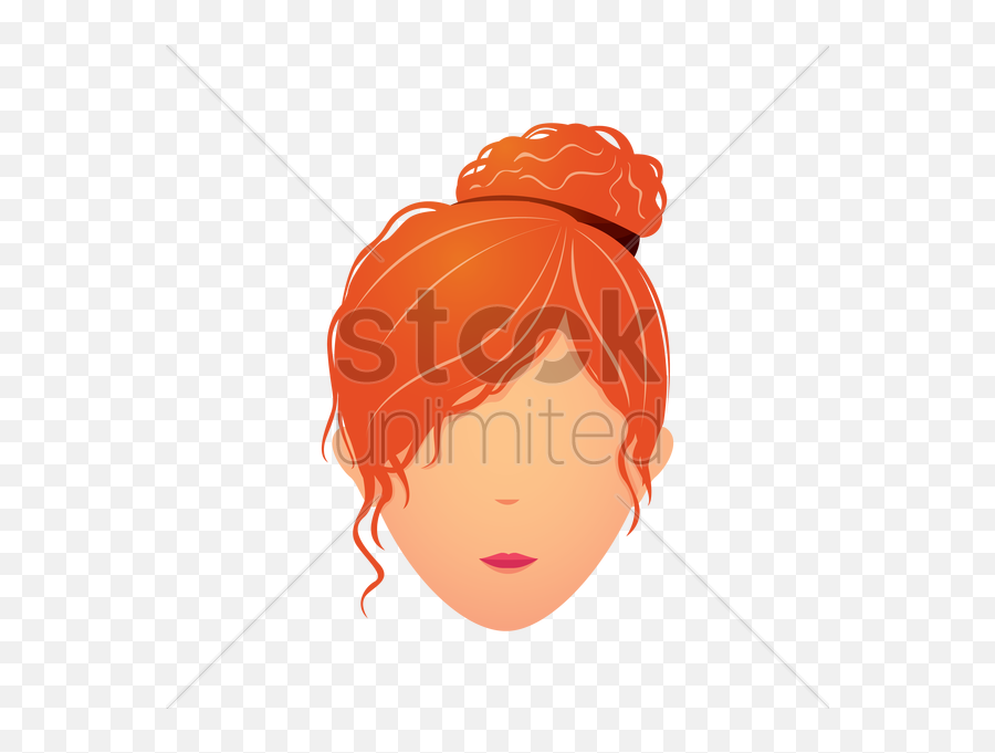 Girl With Curly Hair Bun Clipart Emoji,Curly Hair Clipart