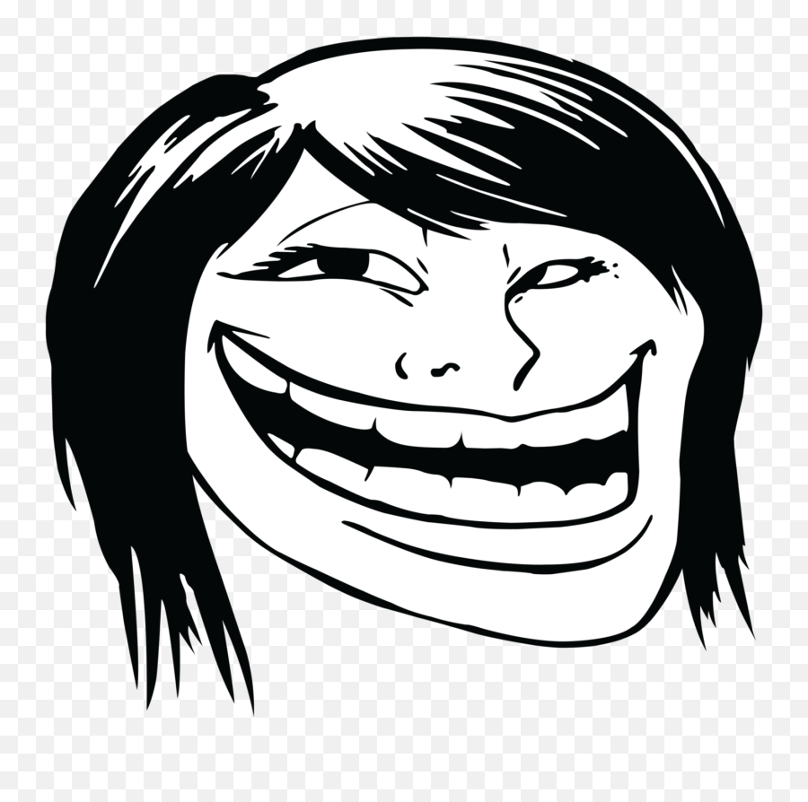 Troll Face Png No Background Gt Gt Female Trollfacetroll - Female Troll Face Png Emoji,Troll Face Png